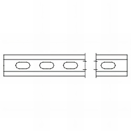 10 profilés pour charges lourdes41 x 21 - 41 x 21 x 2 mm indextrut, guide perforée indextrut atlantis C2 - H