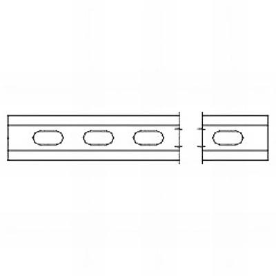 10 profilés pour charges lourdes 41 x 21 - 41 x 21 x 1,5 mm indextrut, guides perforés indextrut atlantis C2 - H 2