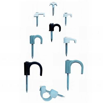 100 crampon nylon (polyamide 6,6) clou en acier zingué. Blanc. Parallèle - GRBL001 - Index