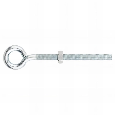 100 crochets 3 x 26 mm à oeillet fermé, filetage métrique avec écrou, zingué