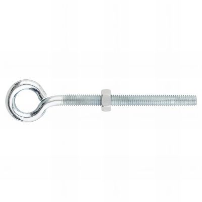 100 crochets 8 x 60 mm à oeillet fermé, filetage métrique avec écrou, zingué