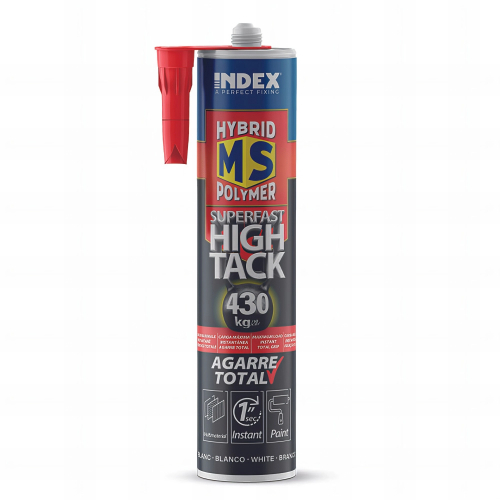 12 adhésifs hyprid MS polymer et superfast high tack - 290 ml - blanc