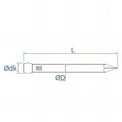 800 clous d'acier tête conique cuivrée - 1,5 x 15 mm 2