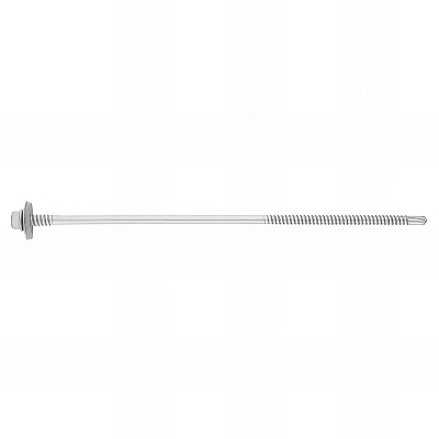 200 vis autoperceuse 5,5 / 6,3 x 195 mm P19, tête hexagonale avec rondelle estampée, pour panneaux sandwich, Inox A2