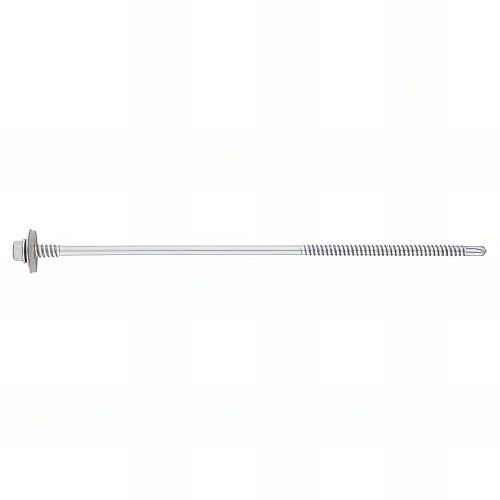 200 vis autoperceuse 5,5 / 6,3 x 195 mm P19, tête hexagonale avec rondelle estampée, pour panneaux sandwich, Inox A2