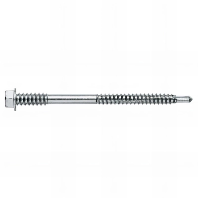 200 vis autoperceuse 5,5 / 6,3 x 130 mm, tête hexagonale avec rondelle estampée, pour panneaux sandwich, zingué