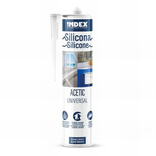 12 silicones acétique universel polyvalent - 280 ml - blanc