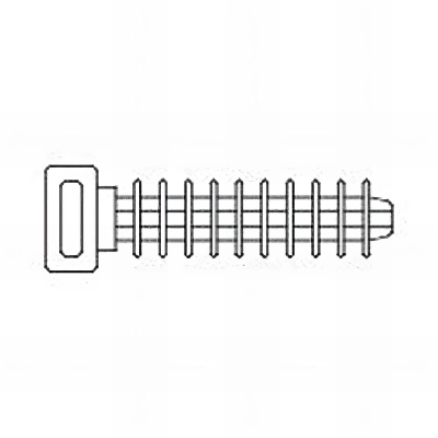 100 taquets colliers, gris, nylon - D. 8 mm 2
