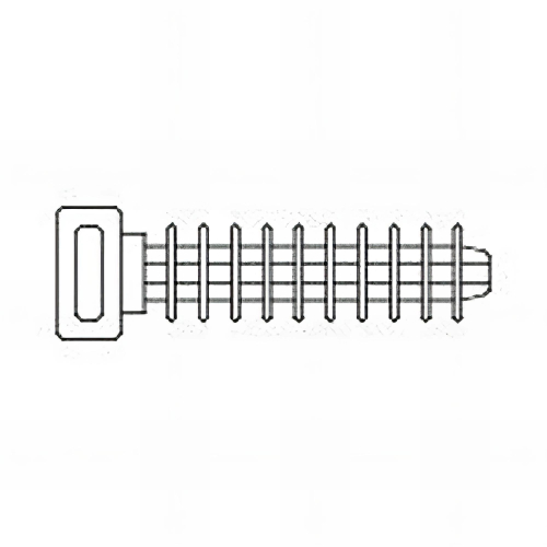 100 taquets colliers, gris, nylon - D. 8 mm