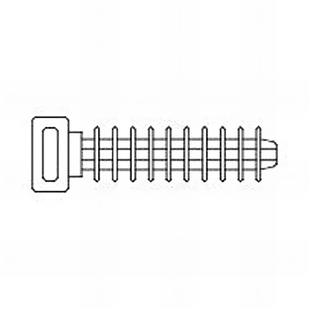 100 taquets colliers, gris, nylon - D. 8 mm