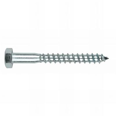 100 tirefonds bois à visser tête hexagonale 17 D. 10 x 80 mm zingué - TB10080 - Index