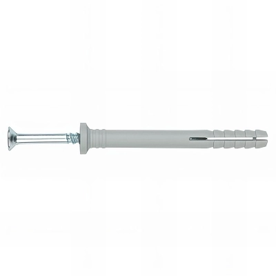 100 chevilles à frapper polyamide avec clou annelé à tête cylindrique 5 x 35 mm (D. 5 mm) - TCCC05035 - Index