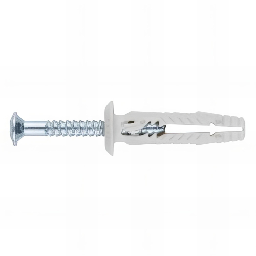100 chevilles 6 x 32 mm à frapper expansion haute performance avec tête fraisée et collerette, nylon