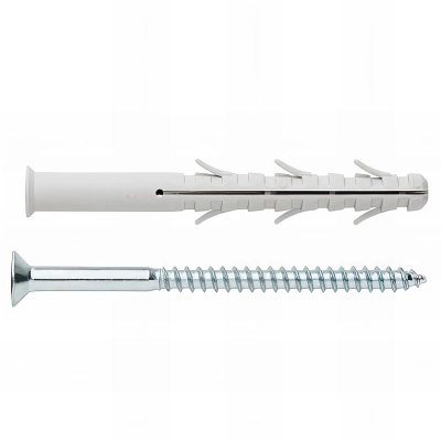 100 chevilles à frapper polyamide à six ailettes avec vis tête fraisée 8 x 80 mm (D. 8 mm) - TC6A08080 - Index