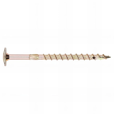 50 vis à bois 8 x 180 mm à haut rendement, bichromatées, empreinte TX, tête large, bichromatée