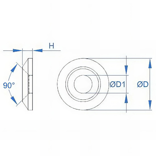 100 rondelles à bois, bichromatée - D. 6 mm