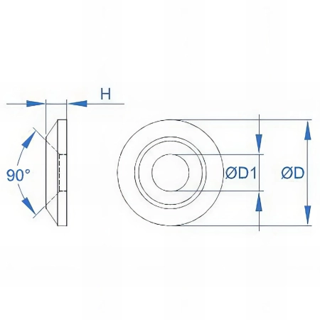 100 rondelles à bois, bichromatée - D. 6 mm