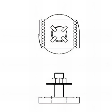 50 accessoires pour profilés indextrut, butée - vis guide, zingué - M10 x 60 mm