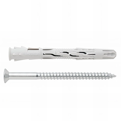 50 chevilles nylon universelle avec vis tête fraisée ATE Option 7 8 x 100 mm (D. 8 mm) - TNUXA08100 - Index