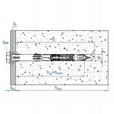 50 chevilles 10 x 80 mm nylon universelle à haut rendement, tête truss inviolable, zingué, ATE 2