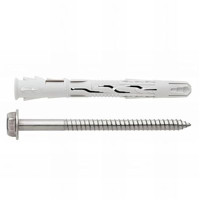 50 chevilles nylon universelle avec vis tête hexagonale Inox A4 ATE Option 7 10 x 100 mm (D. 10 mm) - TNXE410100 - Index