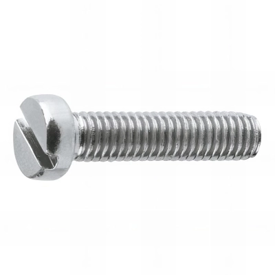 1000 vis tête cylindrique M3 x 25 mm rainuré, 4.8, zingué