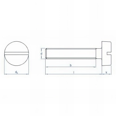 250 vis tête cylindrique M5 x 45 mm rainuré, 4.8, zingué 2