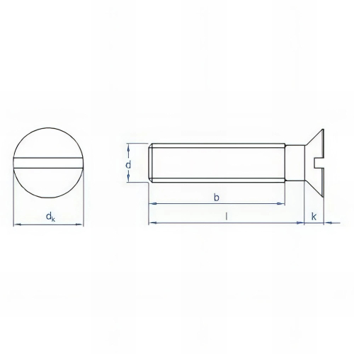 500 vis à tête fraisée M5 x 12 mm rainurée, 4.8, zingué