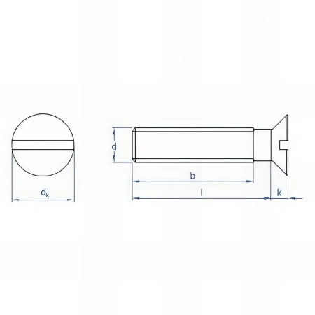 250 vis à tête fraisée M6 x 12 mm rainurée, 4.8, zingué