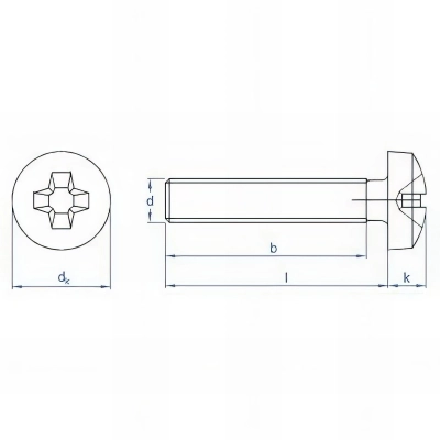 250 vis métriques M6 x 60 mm à tête cylindrique bombée, empreinte ph, 4.8, zingué 2