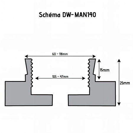 Mandrin 4 mors D. 140 mm - M33
