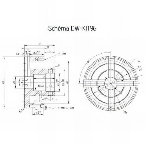 Mandrin 4 mors D. 96 mm - M33