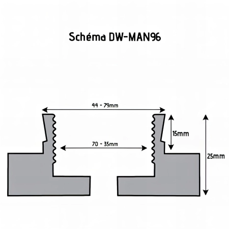 Mandrin 4 mors D. 96 mm - M33
