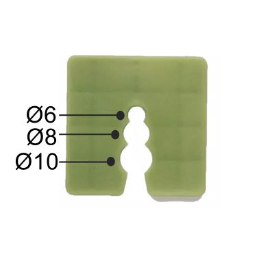 50 cales plastiques vert - épaisseur 3 mm