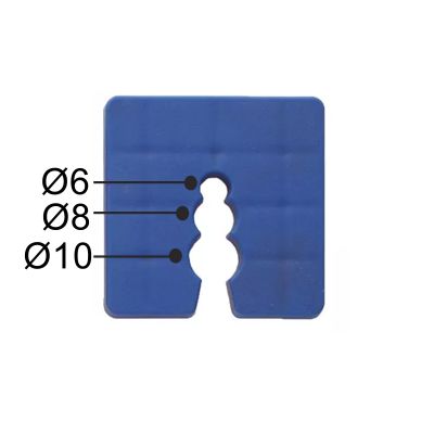 50 cales plastiques bleu - épaisseur 8 mm