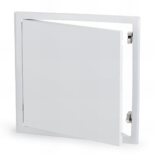 Trappe de visite 400 x 400 mm pour plaques de plâtre, laquée blanche (RAL 9016), zingué