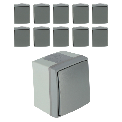 Lot de 10 interrupteur va-et-vient - Protection IP55