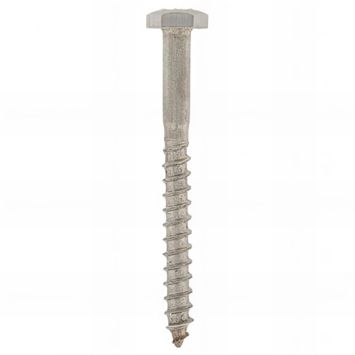 Tirefond bois tête hexagonale 10 x 80 mm INOX A4 - Boite de 50 pcs - Fixtout TIR10080A4
