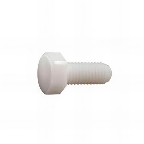 Vis métaux tête hexagonale F/Total 4 x 12 mm Polyamide naturel - Boite de 200 pcs - Fixtout VHT04012NY