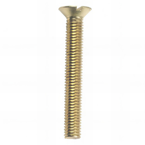 Vis métaux tête fraisée Fendue D. 4 x 30 mm Laiton - Boite de 200 pcs - Fixtout VMFF04030LNB