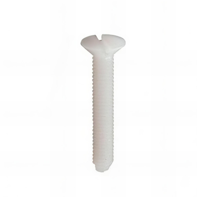 Vis métaux tête fraisée Fendue 6 x 20 mm Polyamide naturel - Boite de 200 pcs - Fixtout VMFF06020NY