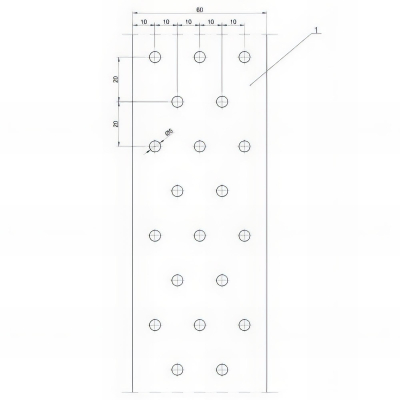 Feuillard perforé galvanisée - 60 x 2,0 mm x 25 m 2