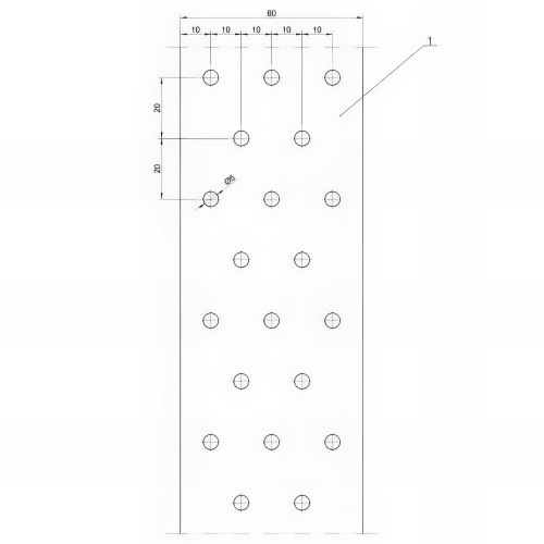 Feuillard perforé galvanisée - 60 x 2,0 mm x 25 m