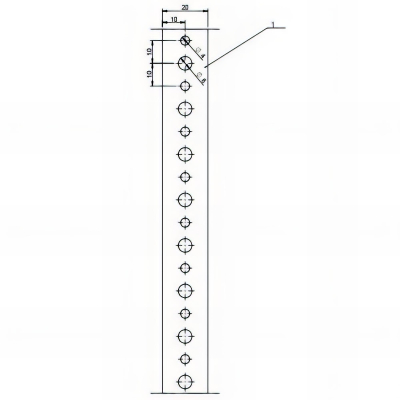 Feuillard perforé galvanisée - 20 x 0,9 mm x 25 m 2
