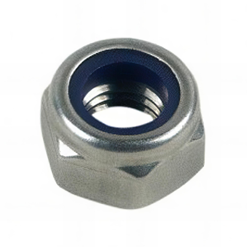Ecrou frein indesserrable bague nylon M10 mm Zingué - Boite de 100 pcs - Fixtout 05081002B