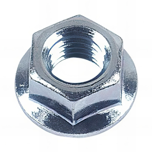 Ecrou hexagonal à embase crantée M4 mm Zingué - Boite de 200 pcs - Fixtout 07080402B