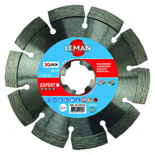 Disque diamant béton, béton armé D. 125 x 2,4 mm X-LOCK - Ht. 10 mm