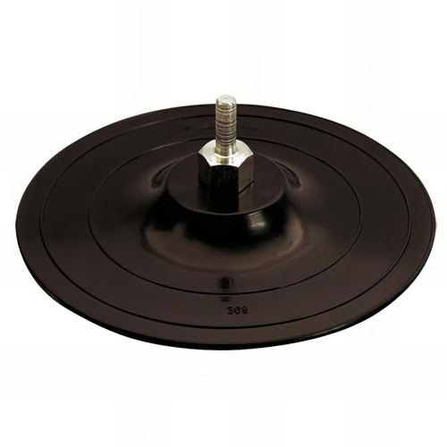 Plateau caoutchouc sur tige avec supprot auto-agrippant - D. 150 mm x Q. 8 mm - 158.16 - Leman