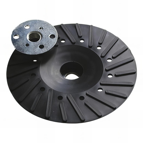 Plateau caoutchouc ventilé écrou M14 Pour disque fibre - D. 180 mm - 187.06 - Leman