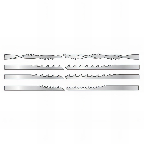 Lot de 12 lames Lu. 130 mm Largeur 1,05 mm Ep. spirale 40 Tpi pour bois, plastique, os, corne25 mm - 2849.12 - Leman